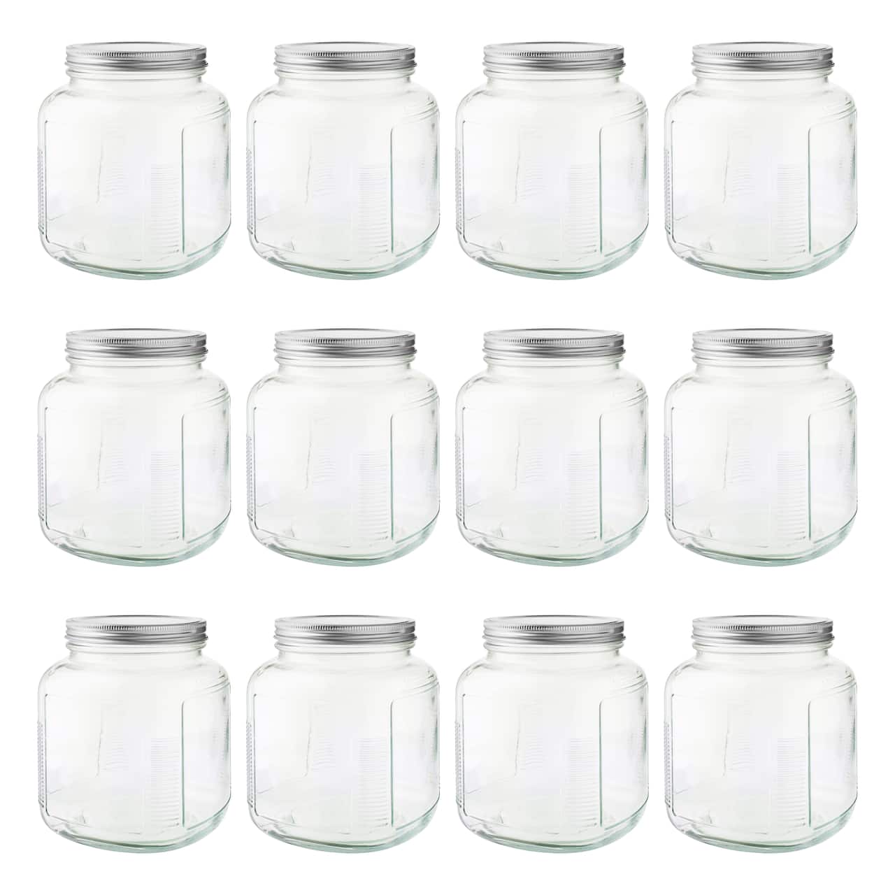 12 Pack: 6.75" Glass Square Cracker Jar by Ashland®